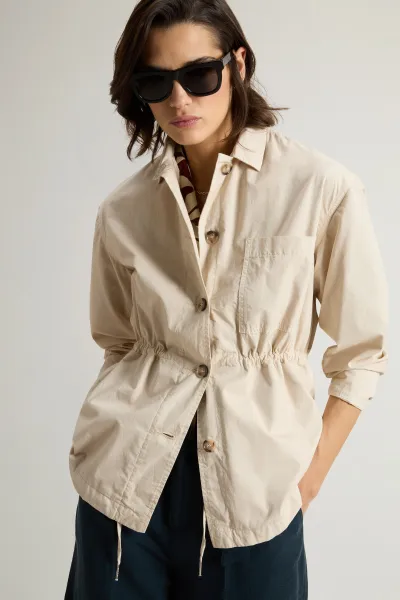 Košeľa Woolrich Gabardine Overshirt Light Oak