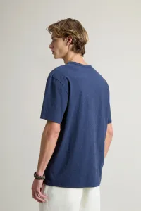 Tričko Woolrich Mouline Jersey Logo T-Shirt Melton Blue