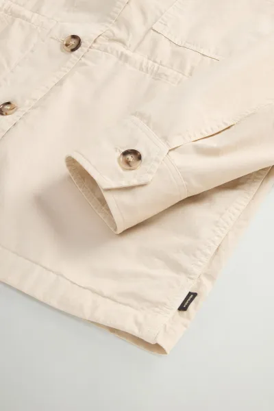 Košeľa Woolrich Gabardine Overshirt Light Oak