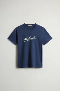 Tričko Woolrich Mouline Jersey Logo T-Shirt Melton Blue