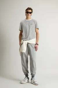 Tričko Woolrich Striped T-Shirt White Stripe
