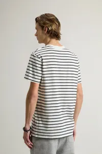 Tričko Woolrich Striped T-Shirt White Stripe
