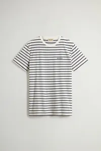 Tričko Woolrich Striped T-Shirt White Stripe