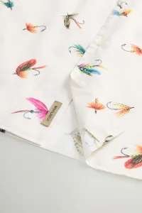 Košeľa Woolrich Printed Cotton Poplin Shirt White Hook