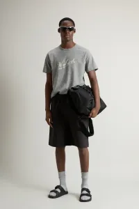 Tričko Woolrich Mouline Jersey Logo T-Shirt Medium Grey