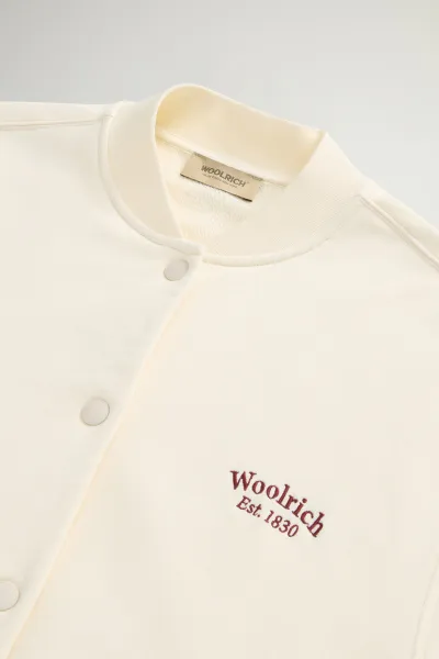 Mikina Woolrich Classic Fleece Bomber White