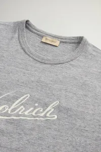 Tričko Woolrich Mouline Jersey Logo T-Shirt Medium Grey
