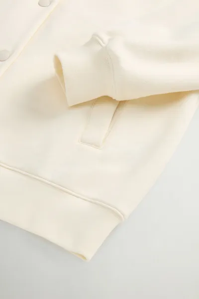 Mikina Woolrich Classic Fleece Bomber White