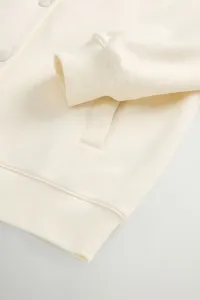 Mikina Woolrich Classic Fleece Bomber White