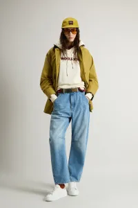 Mikina Woolrich Classic Fleece Hoodie White