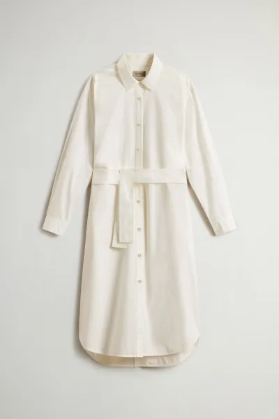 Šaty Woolrich Belted Shirt Dress Jet Stream