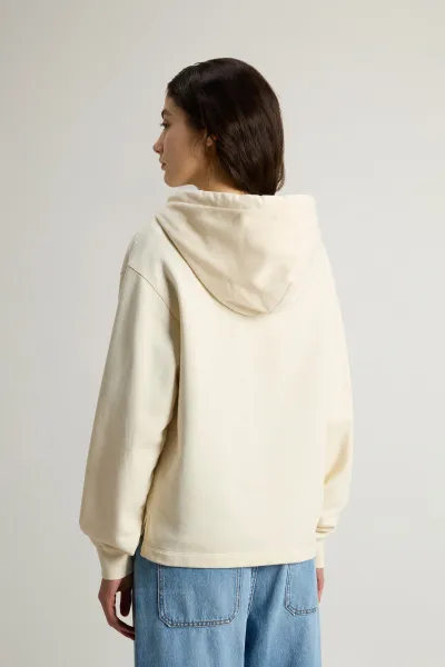 Mikina Woolrich Classic Fleece Hoodie White