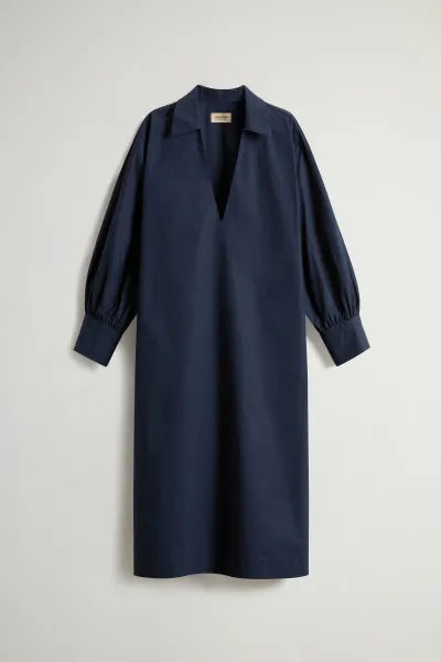 Šaty Woolrich Tunic Short Dress Melton Blue