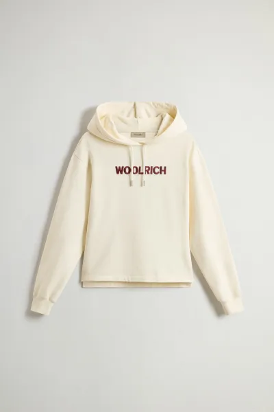 Mikina Woolrich Classic Fleece Hoodie White