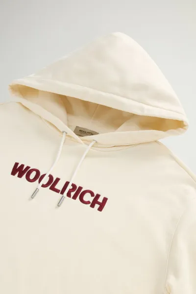 Mikina Woolrich Classic Fleece Hoodie White