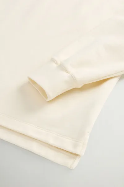 Mikina Woolrich Classic Fleece Hoodie White