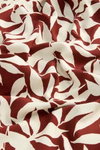 Šaty Woolrich Printed Fluid Dress Red Leaf