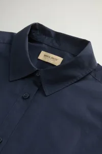 Šaty Woolrich Belted Shirt Dress Melton Blue