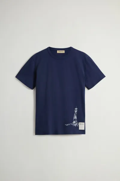 Tričko Woolrich Offshore T-Shirt Dream Blue