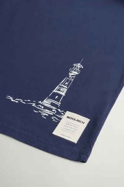 Tričko Woolrich Offshore T-Shirt Dream Blue
