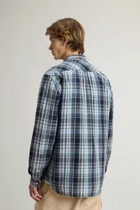 Košeľa Woolrich Madras Shirt Blue Check