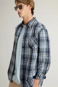 Košeľa Woolrich Madras Shirt Blue Check
