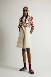 Šaty Woolrich Poplin Belted Dress Light Oak