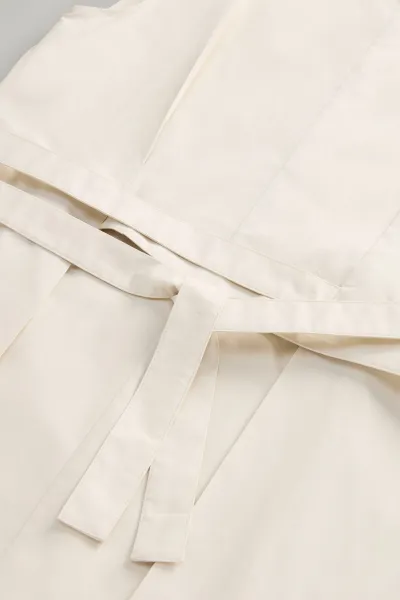 Šaty Woolrich Poplin Belted Dress Light Oak