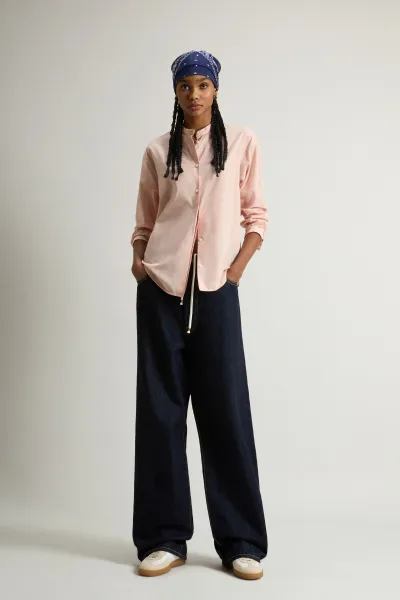 Košeľa Woolrich Relaxed Henley Shirt Rose Smoke