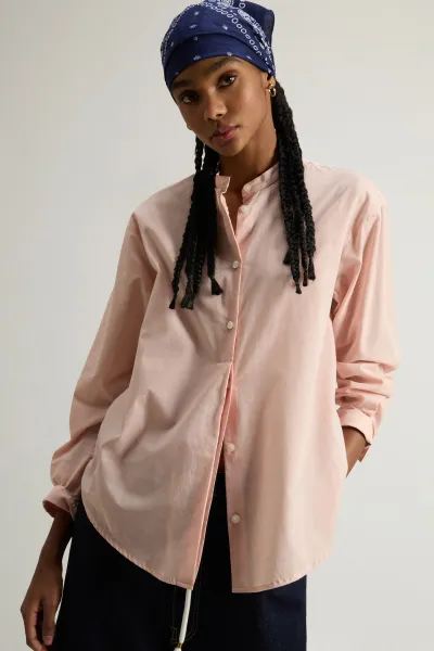 Košeľa Woolrich Relaxed Henley Shirt Rose Smoke