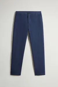 Nohavice Woolrich Linen Blend Pants Dream Blue