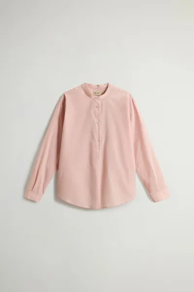 Košeľa Woolrich Relaxed Henley Shirt Rose Smoke