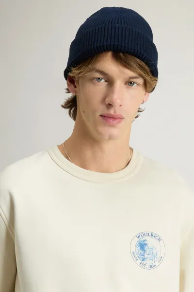 Mikina Woolrich Graphic Crewneck Jet Stream
