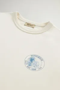Mikina Woolrich Graphic Crewneck Jet Stream