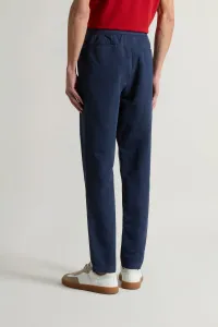 Nohavice Woolrich Linen Blend Pants Dream Blue