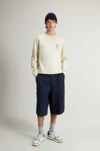 Mikina Woolrich Graphic Crewneck Jet Stream