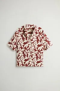 Košeľa Woolrich Printed Fluid Shirt Red Leaf