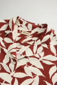 Košeľa Woolrich Printed Fluid Shirt Red Leaf