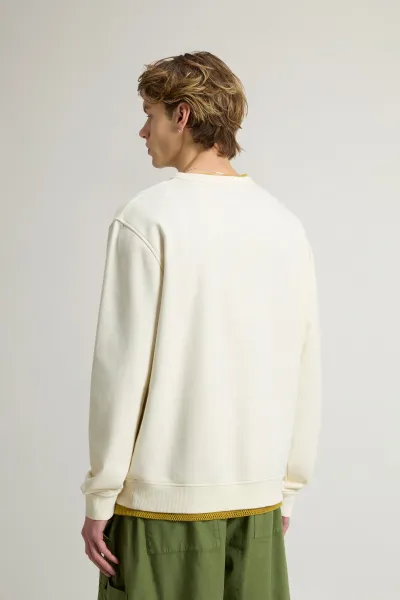 Mikina Woolrich Light Fleece Crewneck Jet Stream