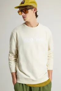 Mikina Woolrich Light Fleece Crewneck Jet Stream