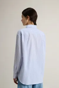 Košeľa Woolrich Seersucker Cotton Shirt Blue Stripe