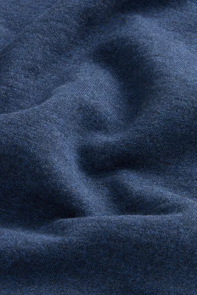 Mikina Woolrich Mouline Crewneck Melton Blue