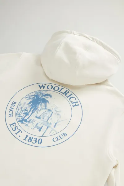 Mikina Woolrich Graphic Hoodie Jet Stream