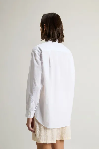 Košeľa Woolrich Seersucker Cotton Shirt Jet Stream