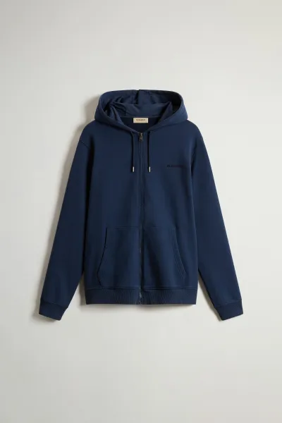 Mikina Woolrich Light Fleece Full-Zip Hoodie Dream Blue