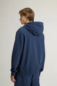 Mikina Woolrich Mouline Full-Zip Hoodie Melton Blue