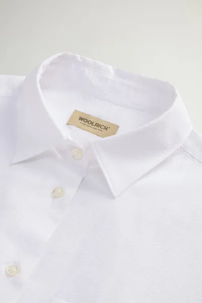 Košeľa Woolrich Seersucker Cotton Shirt Jet Stream