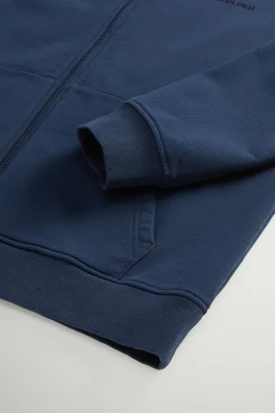 Mikina Woolrich Light Fleece Full-Zip Hoodie Dream Blue
