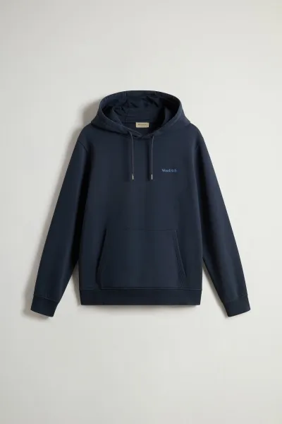 Mikina Woolrich Graphic Hoodie Melton Blue