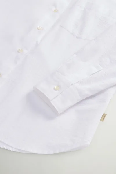 Košeľa Woolrich Seersucker Cotton Shirt Jet Stream